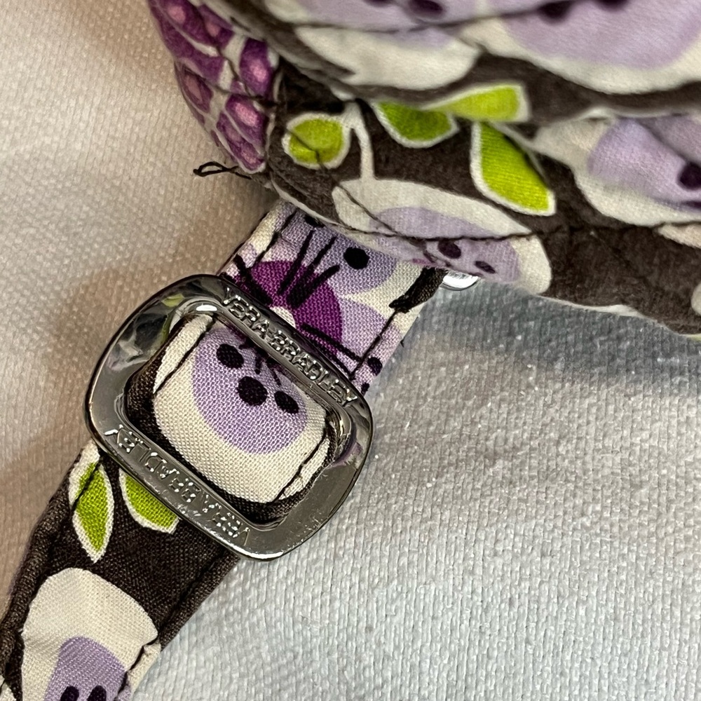 Vera Bradley Discontinued Plum Petal Floral Purple /Green /Black Backpack EUC - Picture 4 of 16